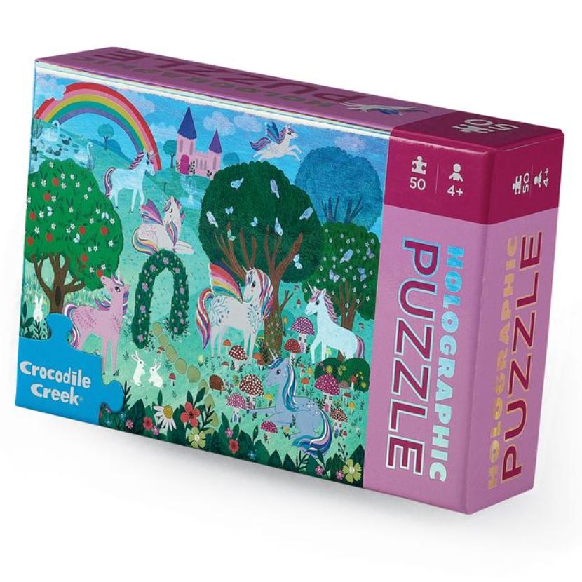 Holographic Sparkling Unicorn 50-Piece Puzzle